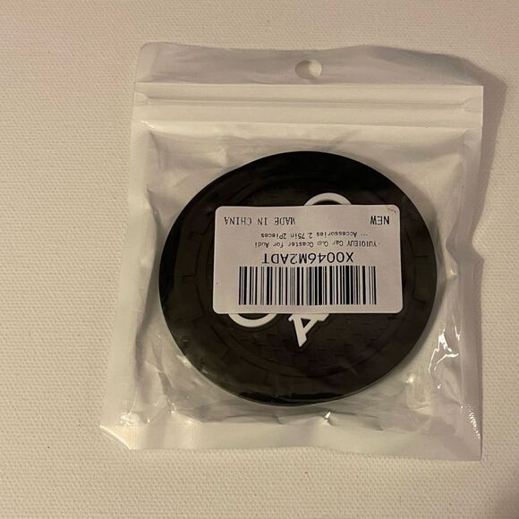 Audi Car Cup Coasters in Black Set of 2 NWT - Picture 4 of 4